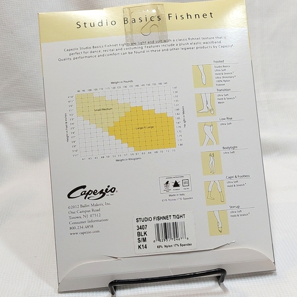 Capezio Studio Basics Footed Fishnet Tight #3407 - Picture 2 of 5